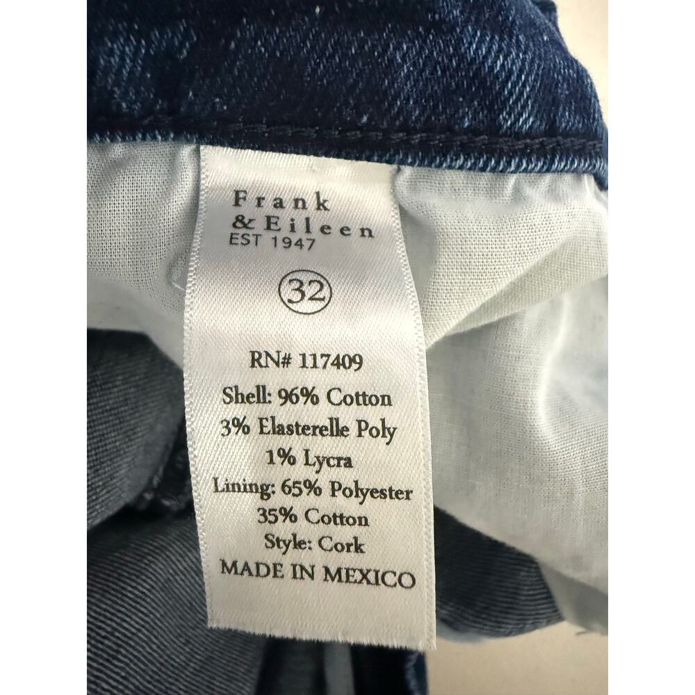 Frank & Eileen Cork Everyday Jean Rinse Cropped Raw Hem Straight Size 32 Classic - Picture 11 of 16